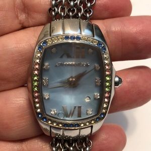 Chronotech 7930LS Prism Rhinestone Stainless Steel Bracelet Watch
